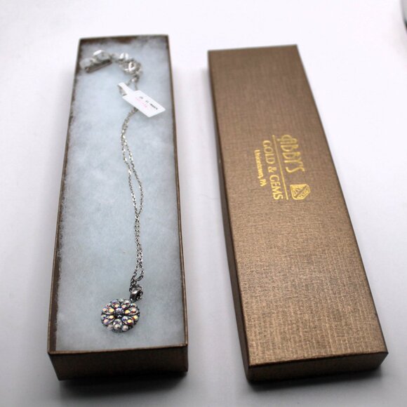 NWT Mariana Guardian Angel Necklace, Silver-Tone w/ Aurora Borealis Stones - Picture 14 of 14